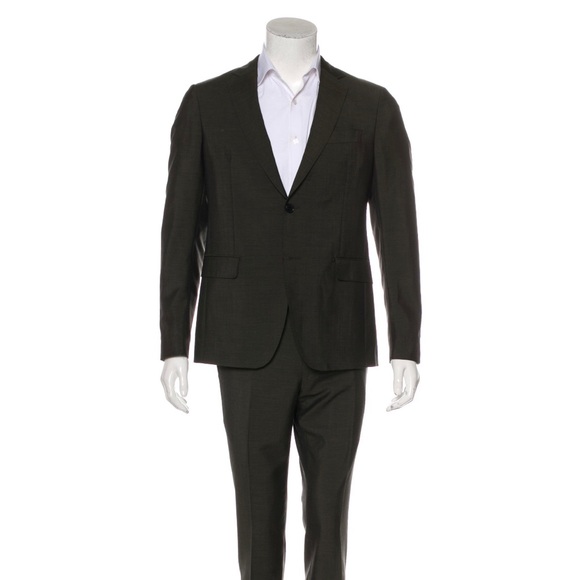 Salvatore Ferragamo Other - Salvatore Ferragamo Olive Green Wool Blend Suit